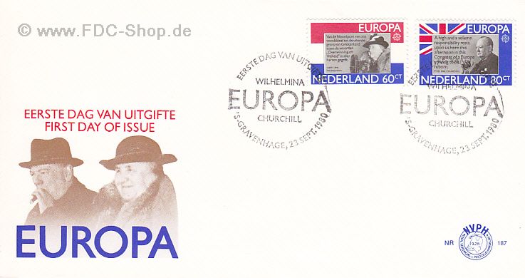 Ersttagsbrief Niederlande Mi-Nr: 1168-1169, Europa: Bedeutende Persönlichkeiten