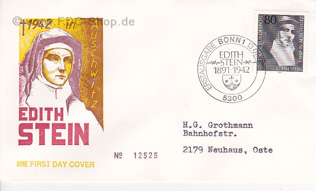 Ersttagsbrief BUND Mi-Nr: 1162, Edith Stein