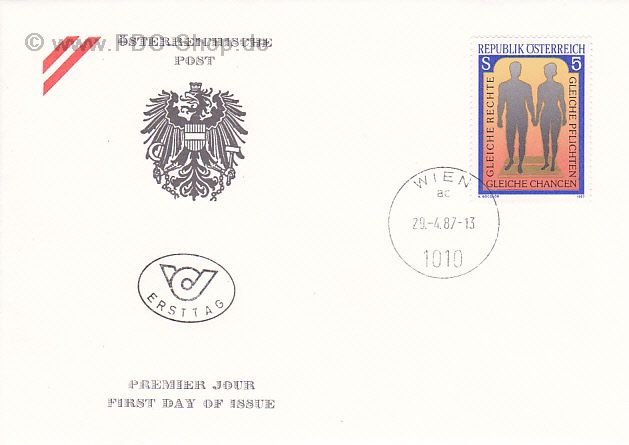 Ersttagsbrief Österreich Mi-Nr: 1881, Gleichbehandlung von Mann und Frau