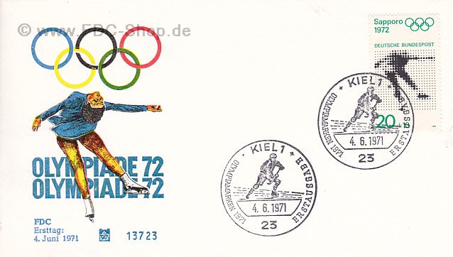 Ersttagsbrief BUND Mi-Nr: 681, Olympische Spiele 1972, Sapporo und München