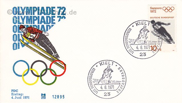 Ersttagsbrief BUND Mi-Nr: 680, Olympische Spiele 1972, Sapporo und München