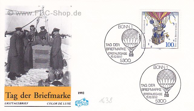 Ersttagsbrief BUND Mi-Nr: 1638, Tag der Briefmarke