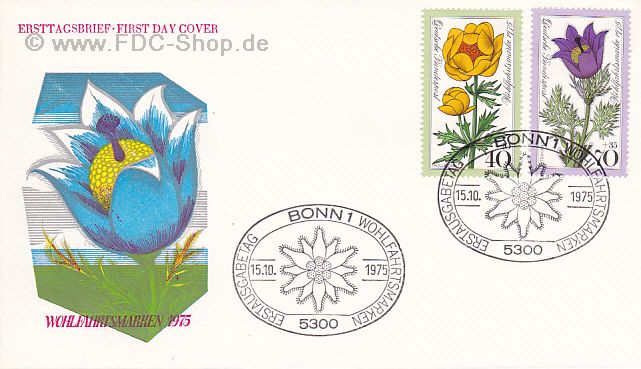 Ersttagsbrief BUND Mi-Nr: 868+870, Wohlfahrt: Alpenblumen