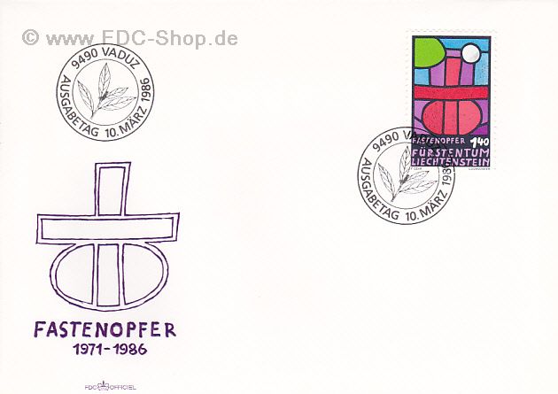 Ersttagsbrief Liechtenstein Mi-Nr: 895, Fastenopfer
