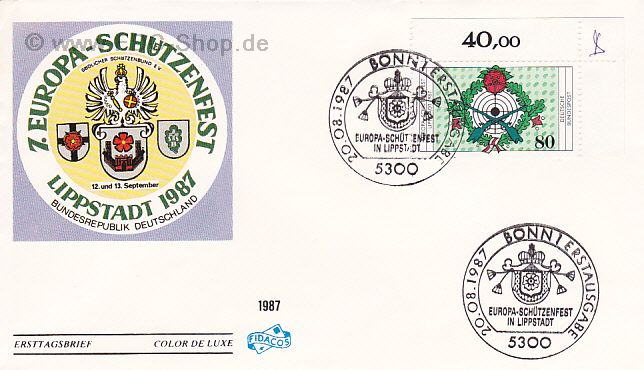 Ersttagsbrief BUND Mi-Nr: 1330, Europa-Schützenfest, Lippstadt