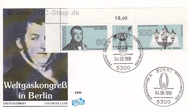 Ersttagsbrief BUND Mi-Nr: 1537-1538, Weltgaskongreß, Berlin