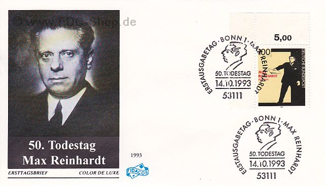 Ersttagsbrief BUND Mi-Nr: 1703, 50. Todestag von Max Reinhardt