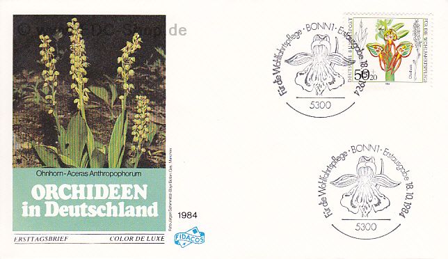 Ersttagsbrief BUND Mi-Nr: 1225, Wohlfahrt; Orchideen