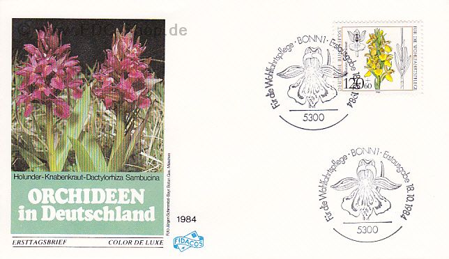 Ersttagsbrief BUND Mi-Nr: 1228, Wohlfahrt; Orchideen