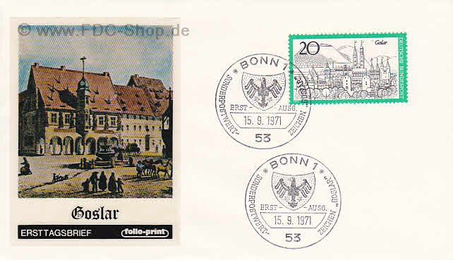 Ersttagsbrief BUND Mi-Nr: 704, Fremdenverkehr: Goslar