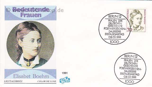Ersttagsbrief BUND Mi-Nr: 1489, Freimarke: Frauen der Deutschen Geschichte; Elisabeth Boehm (Stempel Berlin)