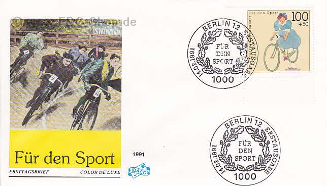 Ersttagsbrief BUND Mi-Nr: 1500, Sporthilfe; Radfahren (SS Berlin)