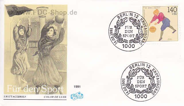 Ersttagsbrief BUND Mi-Nr: 1501, Sporthilfe; Basketball (SS Berlin)