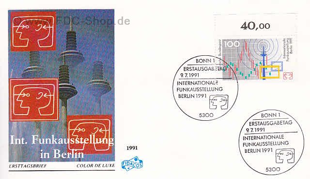 Ersttagsbrief BUND Mi-Nr: 1553, Internationale Funkausstellung (IFA), Berlin (SS Bonn)