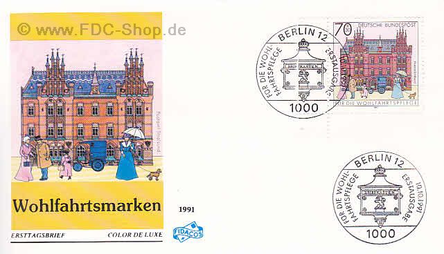 Ersttagsbrief BUND Mi-Nr: 1565, Wohlfahrt: Historische Posthäuser in Deutschland (SS Berlin)