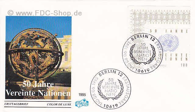 Ersttagsbrief BUND Mi-Nr: 1804, 50 Jahre Vereinte Nationen (UNO) (SS Berlin)