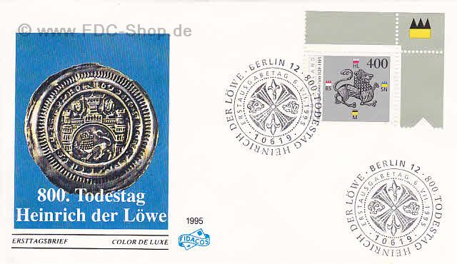 Ersttagsbrief BUND Mi-Nr: 1805, 800. Geburtstag von Heinrich dem Löwen (SS Berlin)