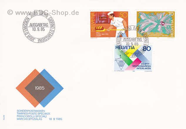 Ersttagsbrief Schweiz Mi-Nr: 1301-1303, Sonderpostmarken