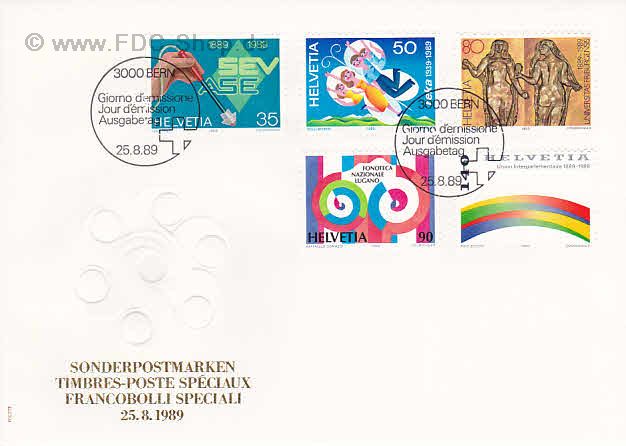 Ersttagsbrief Schweiz Mi-Nr: 1397-1401, Sonderpostmarken