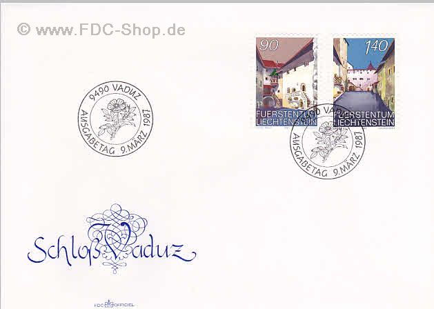 Ersttagsbrief Liechtenstein Mi-Nr: 919-920, Schloss Vaduz