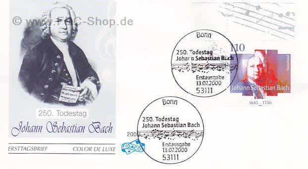 Ersttagsbrief BUND Mi-Nr: 2126, 250. Todestag von Johann Sebastian Bach