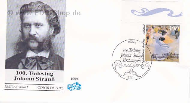 Ersttagsbrief BUND Mi-Nr: 2061, 100. Todestag von Johann Strau0 (Sohn)
