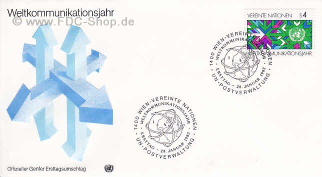 Ersttagsbrief UNO Wien, Mi-Nr: 29, Weltkommunikationsjahr