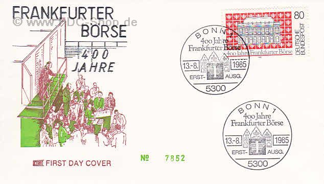 Ersttagsbrief BUND Mi-Nr: 1257, 400 Jahre Frankfurter Börse