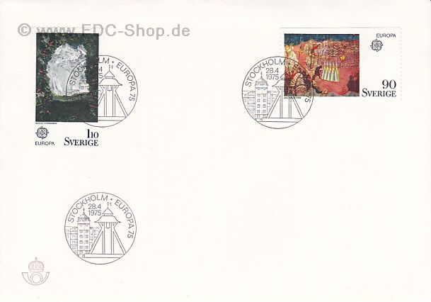 Ersttagsbrief Schweden Mi-Nr. 899-900, Europa: Gemälde
