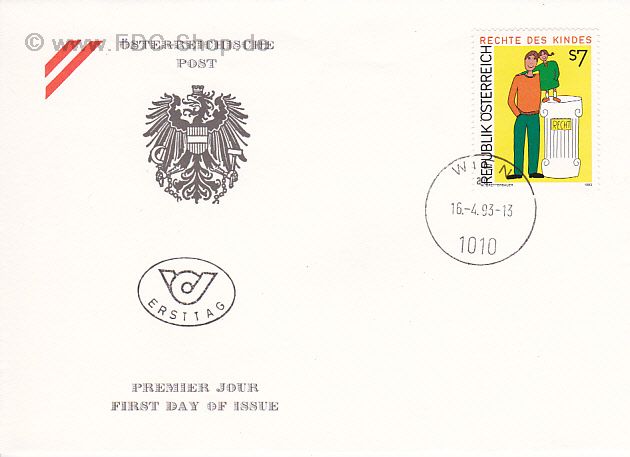 Ersttagsbrief Österreich Mi-Nr: 2093, Die Rechte des Kindes