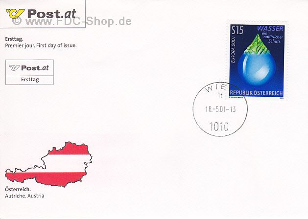 Ersttagsbrief Österreich Mi-Nr: 2344, Europa: Lebensspender Wasser