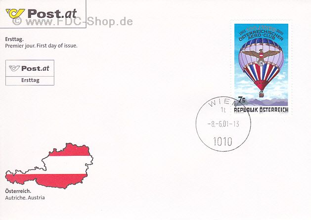Ersttagsbrief Österreich Mi-Nr: 2346, 100 Jahre Österreichischer Aero-Club (ÖAeC)