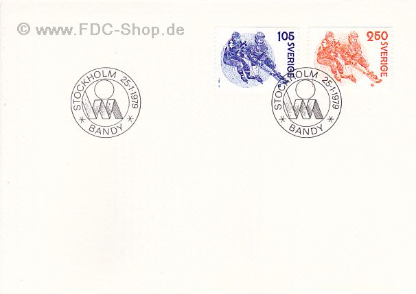 Ersttagsbrief Schweden Mi-Nr. 1053-1054, Bandy