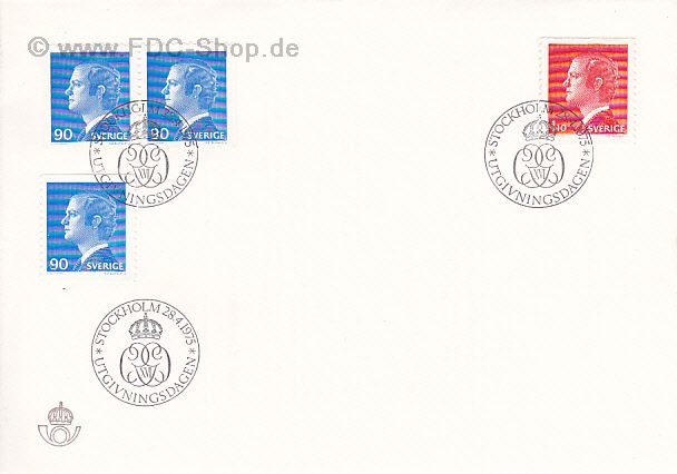 Ersttagsbrief Schweden Mi-Nr. 901-902, König Carl XVI. Gustaf