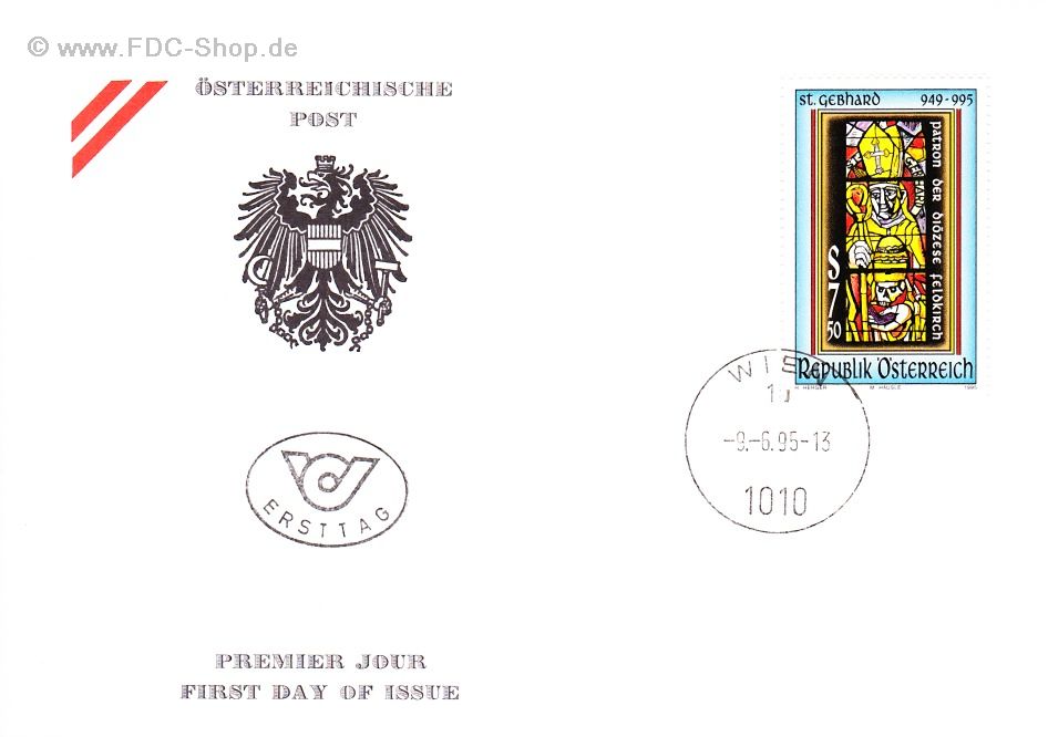 Ersttagsbrief Österreich Mi-Nr: 2161, 1000. Todestag des hl. Gebhard