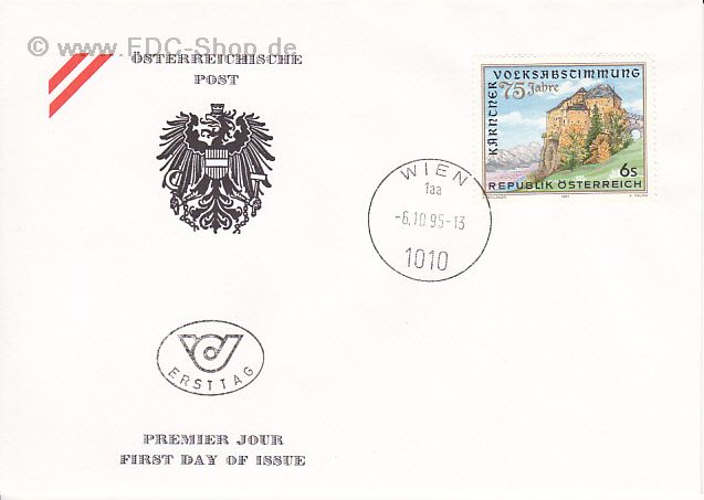 Ersttagsbrief Österreich Mi-Nr: 2172, 75 Jahre Kärntner Volksabstimmung