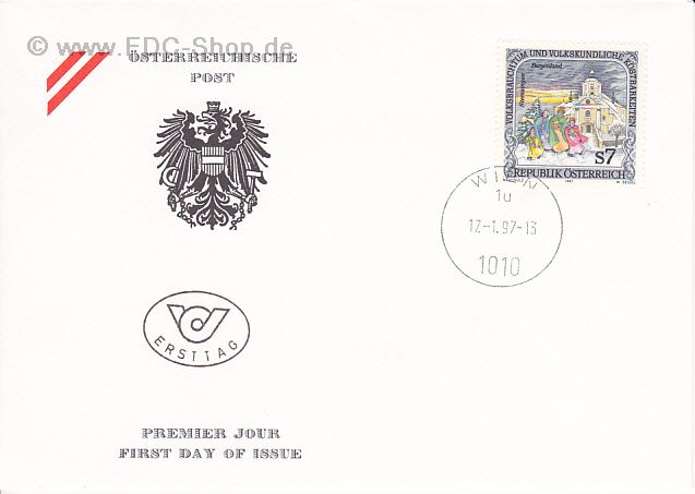 Ersttagsbrief Österreich Mi-Nr: 2208, Volksbrauchtum und volkskundliche Kostbarkeiten