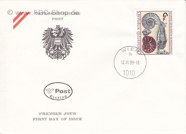 Ersttagsbrief Österreich Mi-Nr: 2298, 150 Jahre Geologische Bundesanstalt