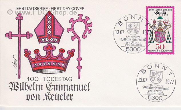 Ersttagsbrief BUND Mi-Nr: 941, 100. Todestag von Wilhelm Emmanuel Freiherr von Ketteler