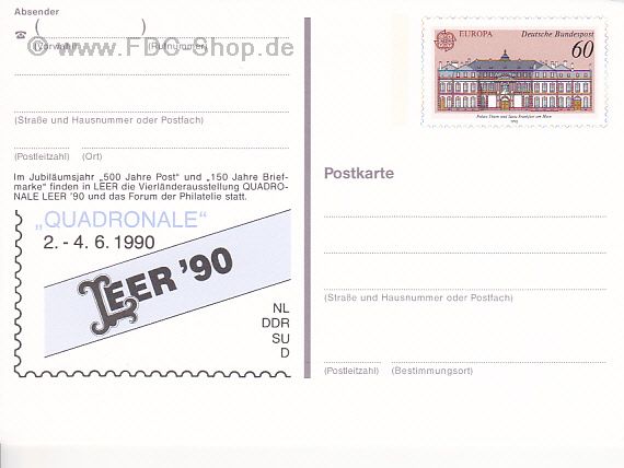 Ganzsache BUND Mi-Nr: 1461, Europa: Postalische Einrichtungen
