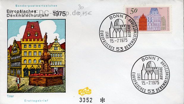 Ersttagsbrief BUND Mi-Nr: 862, Europäisches Denkmalschutzjahr