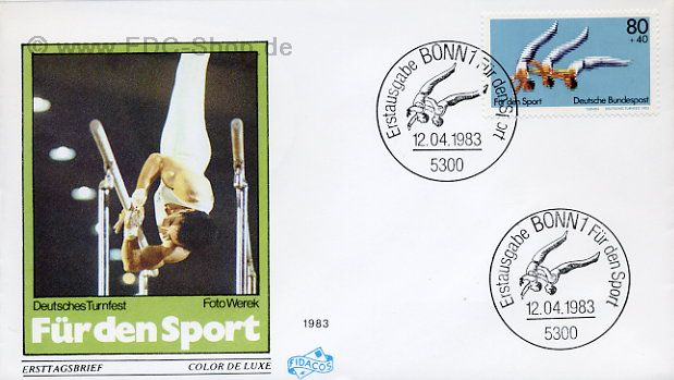 Ersttagsbrief BUND Mi-Nr: 1172, Sporthilfe: Sportereignisse 1983