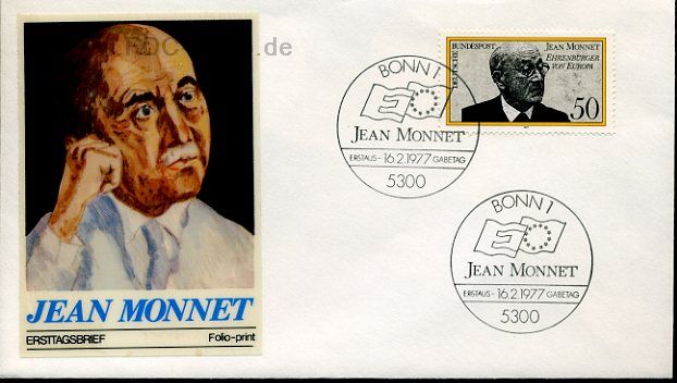 Ersttagsbrief BUND Mi-Nr: 926, Ernennung von Jean Monnet zum Ehrenbürger Europas