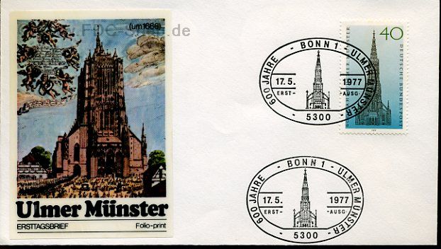 Ersttagsbrief BUND Mi-Nr: 937, 600 Jahre Ulmer Münster