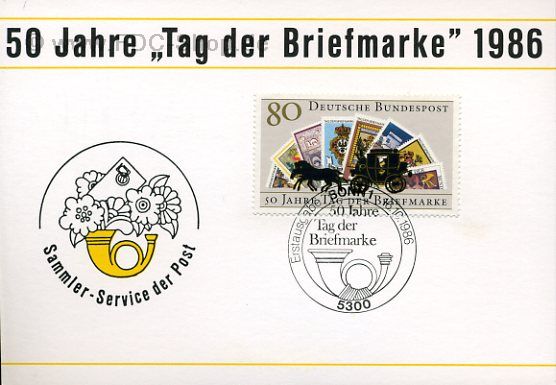 Sonderkarte BUND Mi-Nr: 1300, 50 Jahre Tag der Briefmarke