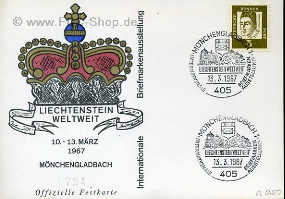 Sonderkarte BUND Mi-Nr: 347, Freimarke; Bedeutende Deutsche