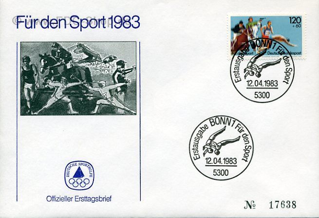 Ersttagsbrief BUND Mi-Nr: 1173, Sporthilfe: Sportereignisse 1983