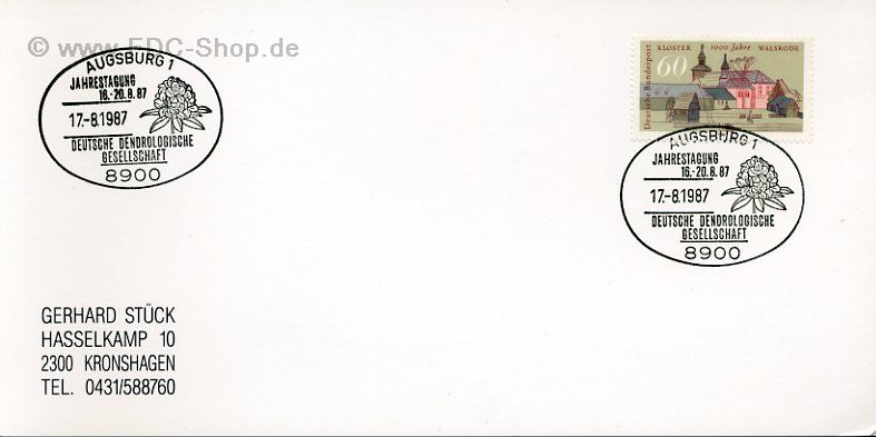 Sonderkarte BUND Mi-Nr: 1280, 100 Jahre Walsrode und Kloster Walsrode