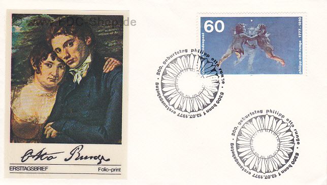 Ersttagsbrief BUND Mi-Nr: 940, 200. Geburtstag von Philipp Otto Runge