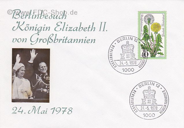 Sonderbrief BUND Mi-Nr: 950, Berlinbesuch Königin Elizabeth II. von Großbritanien
